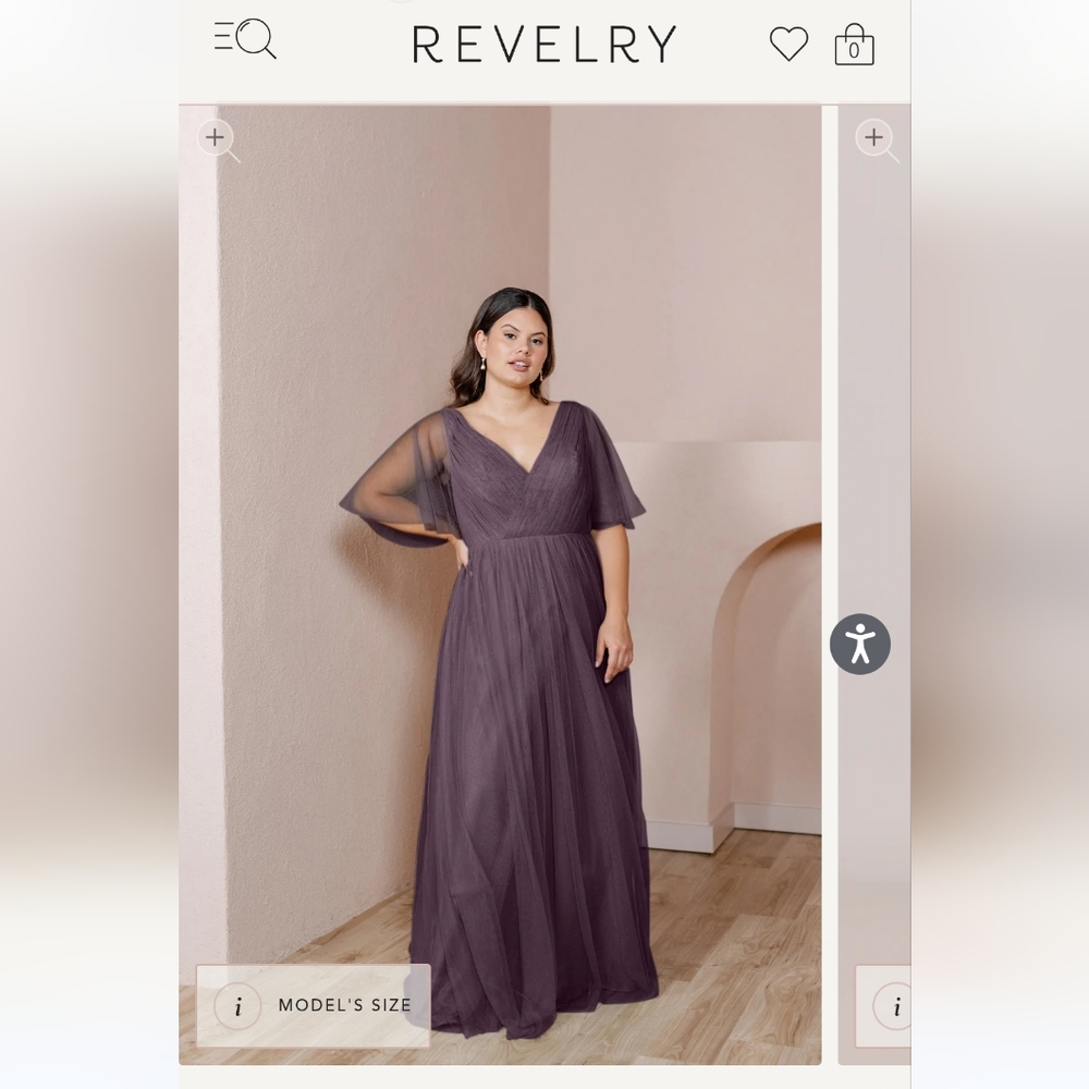 Revelry Thea Tulle Dress size 20 Dusty Purple